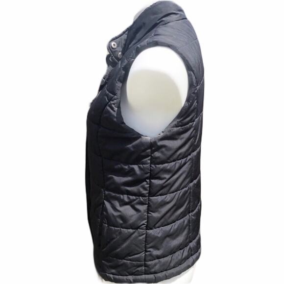 Liz Claiborne black puffer vest pockets size small - Picture 2 of 5